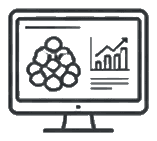 Particle measurements on an analysis display